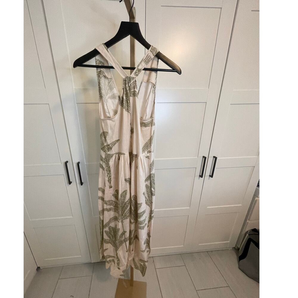 Reiss Anna Foliage Print Linen Midi Dress - Picture 7 of 14
